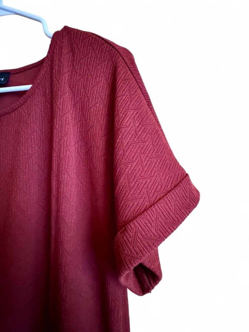 FORTUNE + IVY Eloise Textured Button Detail Knit Top, Medium - Picture 3 of 4